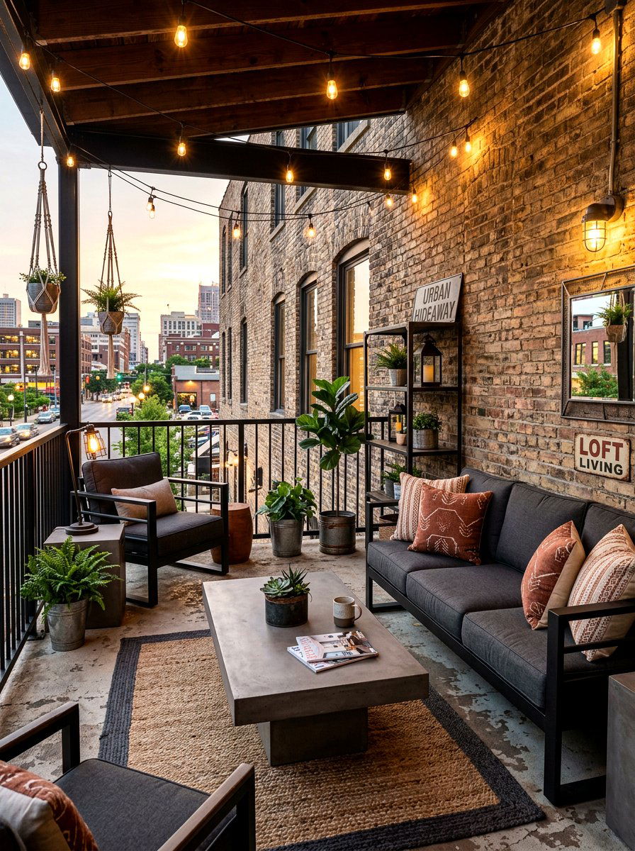 Industrial Style Porch Decor - 30 porch lounge ideas
