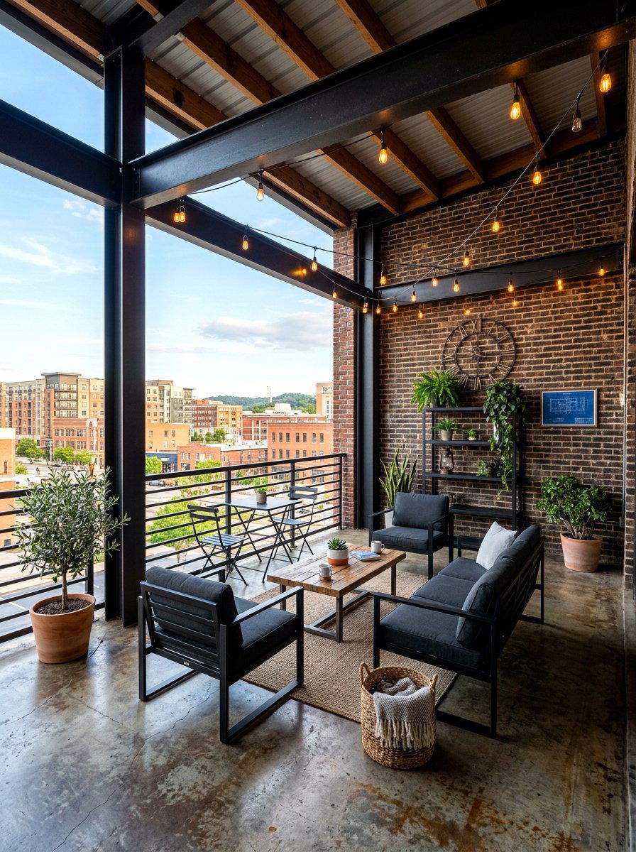 Industrial Style Porch - 30 back porch ideas