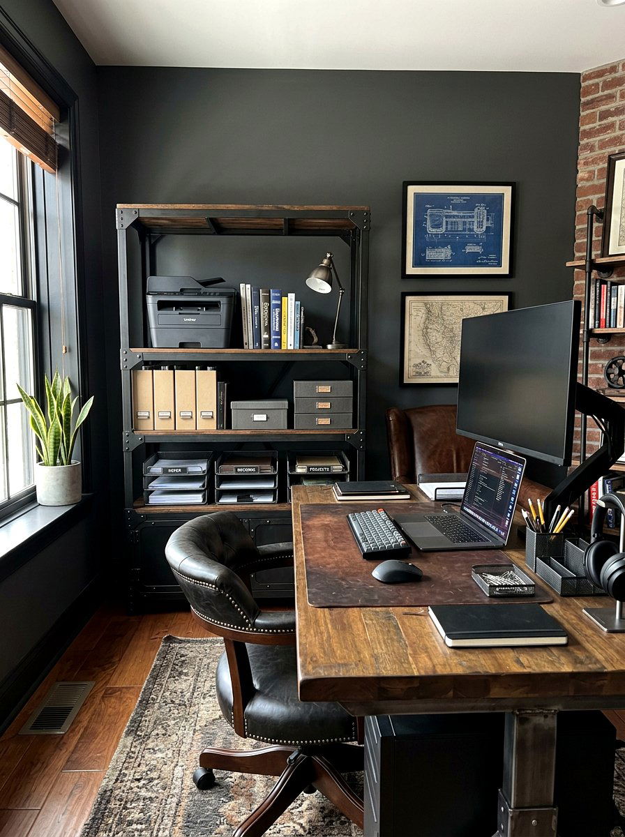 Industrial Style Printer Cabinet - 30 hidden printer cabinet ideas