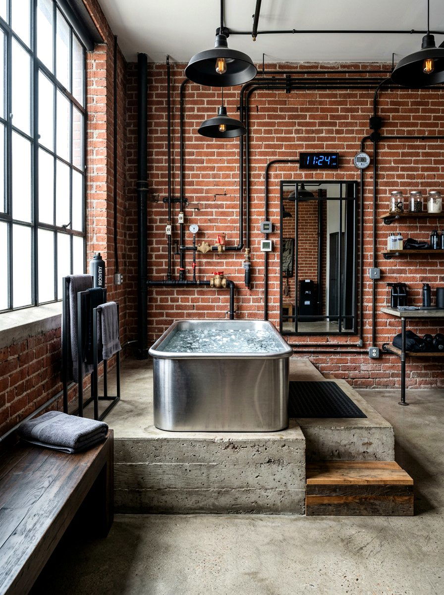 Industrial Style Recovery Room - 30 ice bath room ideas