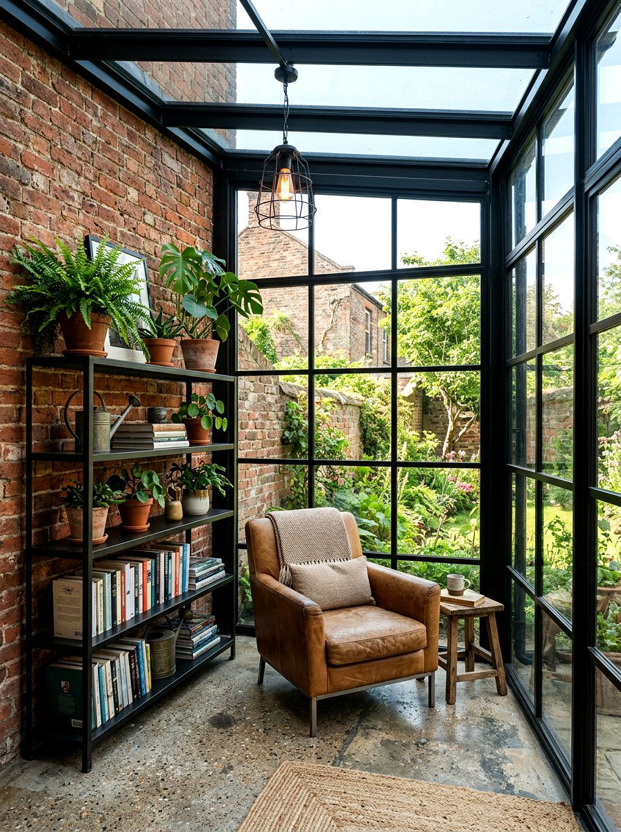 Industrial Style Small Sunroom - 30 small sunroom ideas