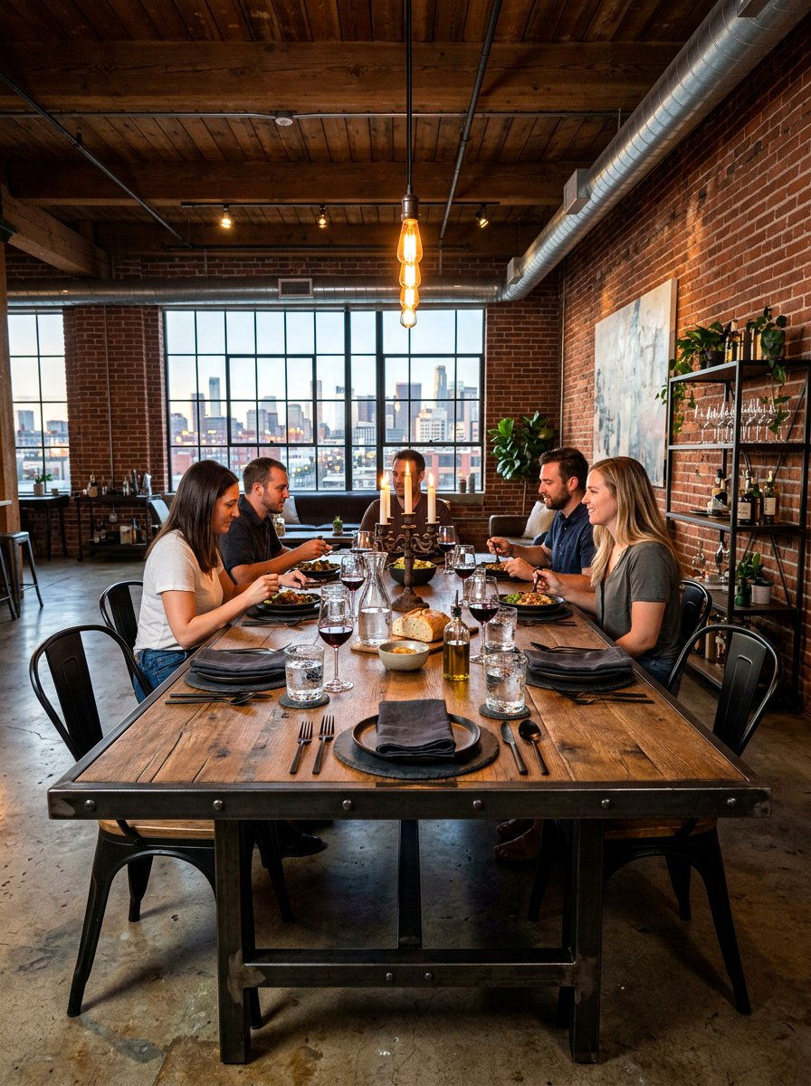 Industrial Style Table - 30 everyday table setting ideas