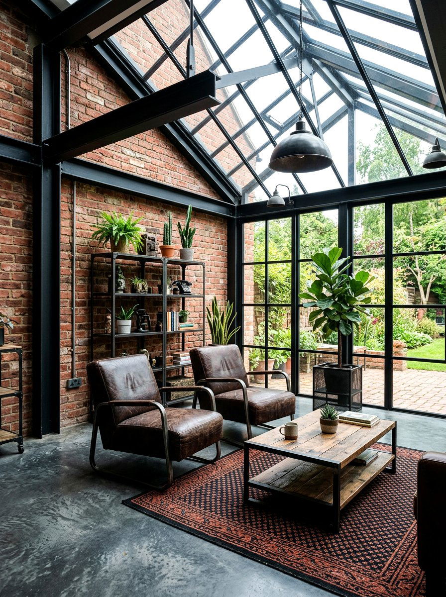 Industrial Sunroom - 30 cozy sunroom ideas