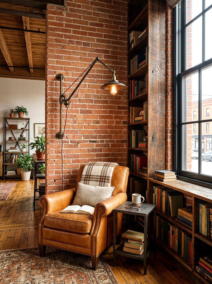 Industrial Swing Arm Sconce - 30 reading lamp corner ideas