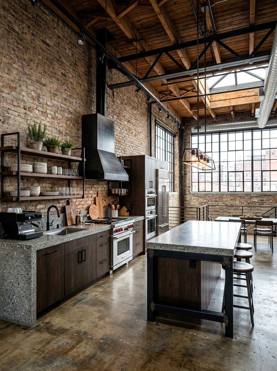 Industrial Terrazzo Kitchen - 30 terrazzo kitchen ideas