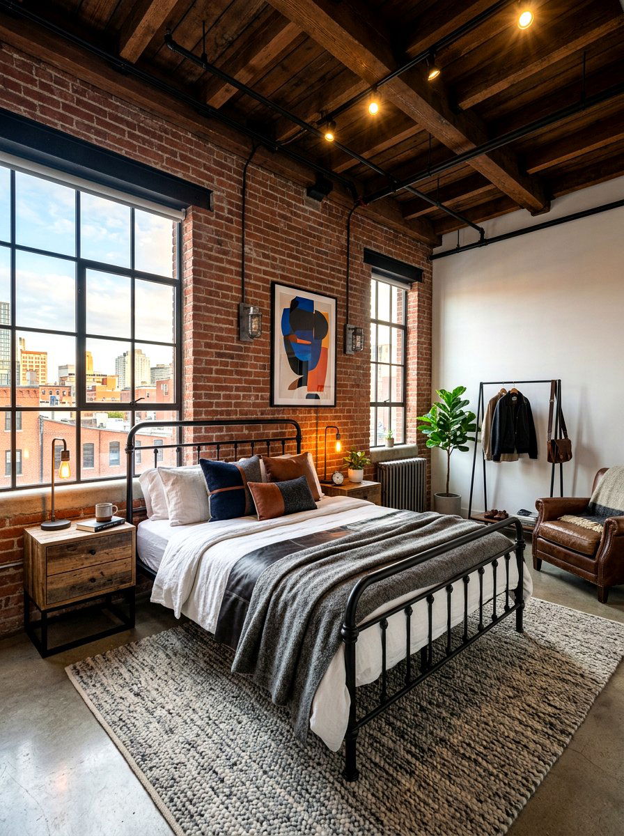 Industrial Townhouse Bedroom - 30 townhouse style bedroom ideas