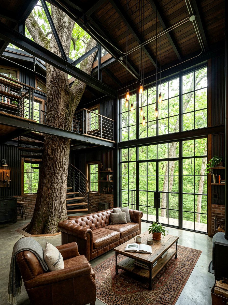 Industrial Treehouse - 30 treehouse ideas