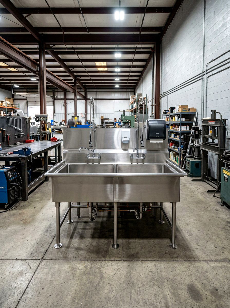 Industrial Utility Sink - 30 garage sink station ideas