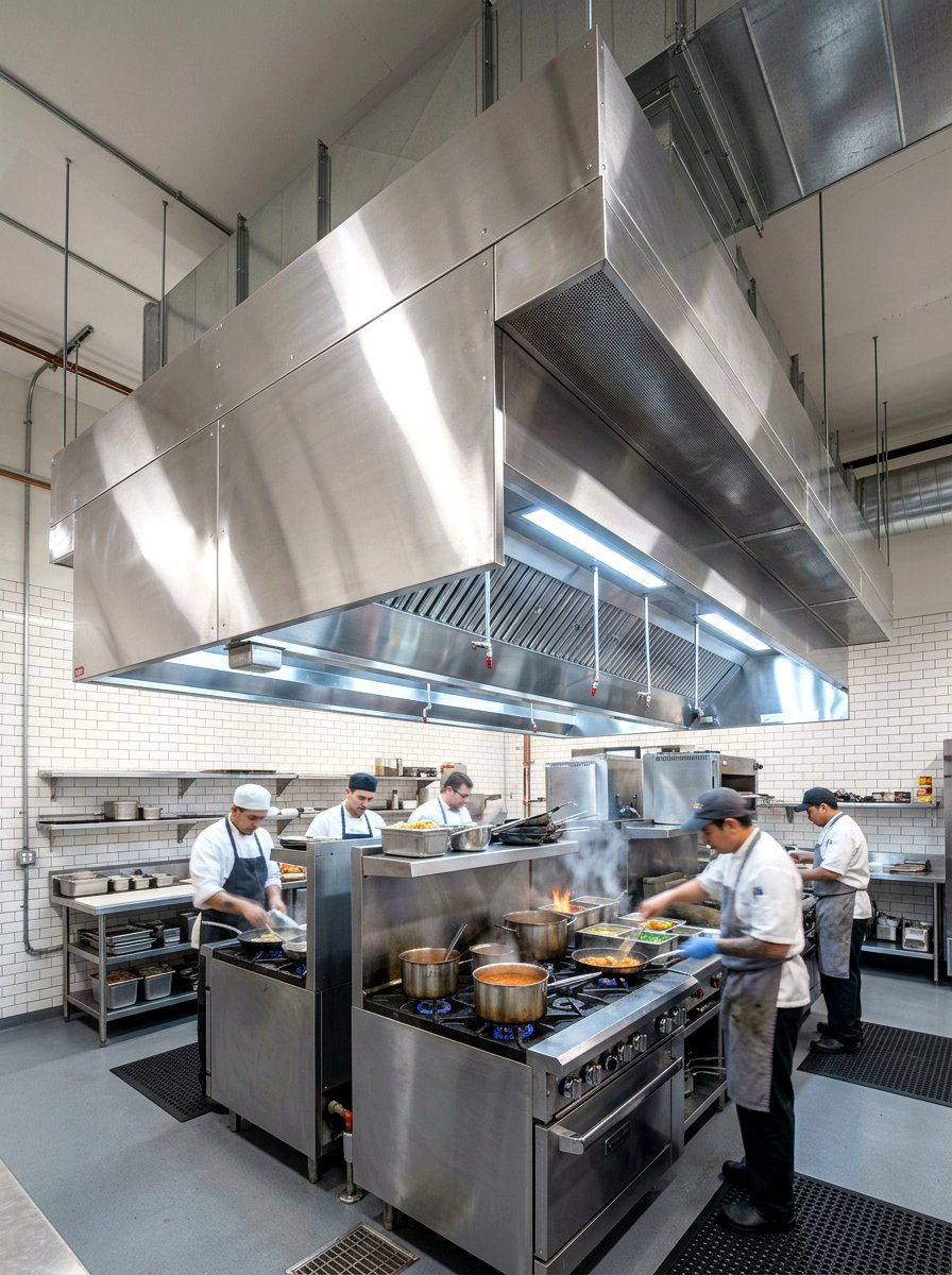 Industrial Ventilation Hood System - 30 catering kitchen ideas