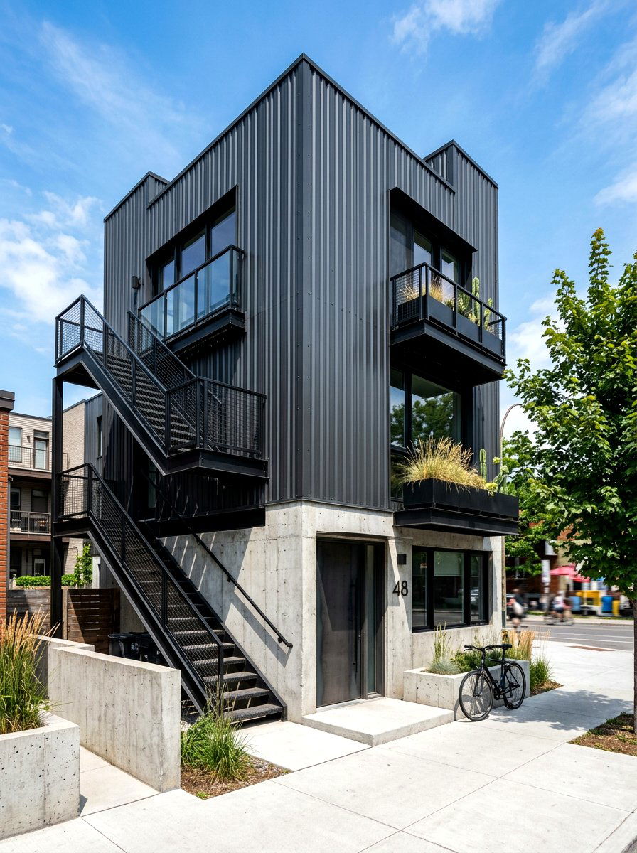 Industrial Vertical Siding - 30 vertical siding exterior ideas