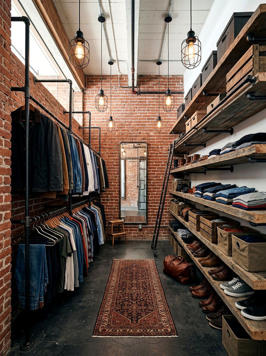 Industrial Walk In Closet - 30 walk in closet ideas