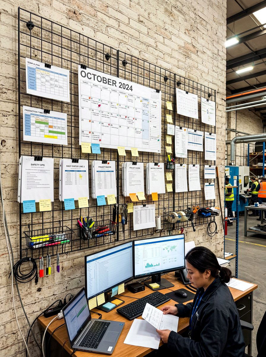 Industrial Wire Grid - 30 command center ideas