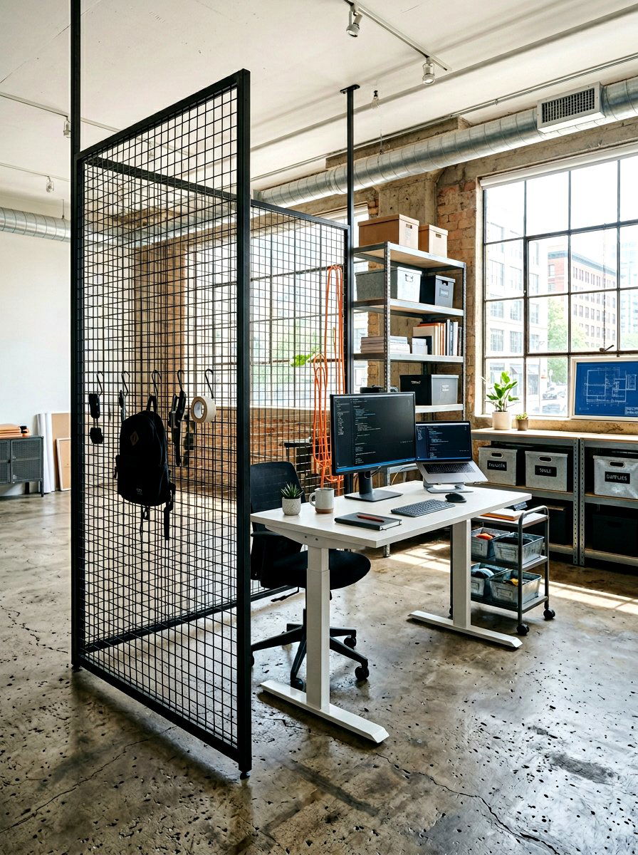 Industrial Wire Screen - 30 folding screen ideas