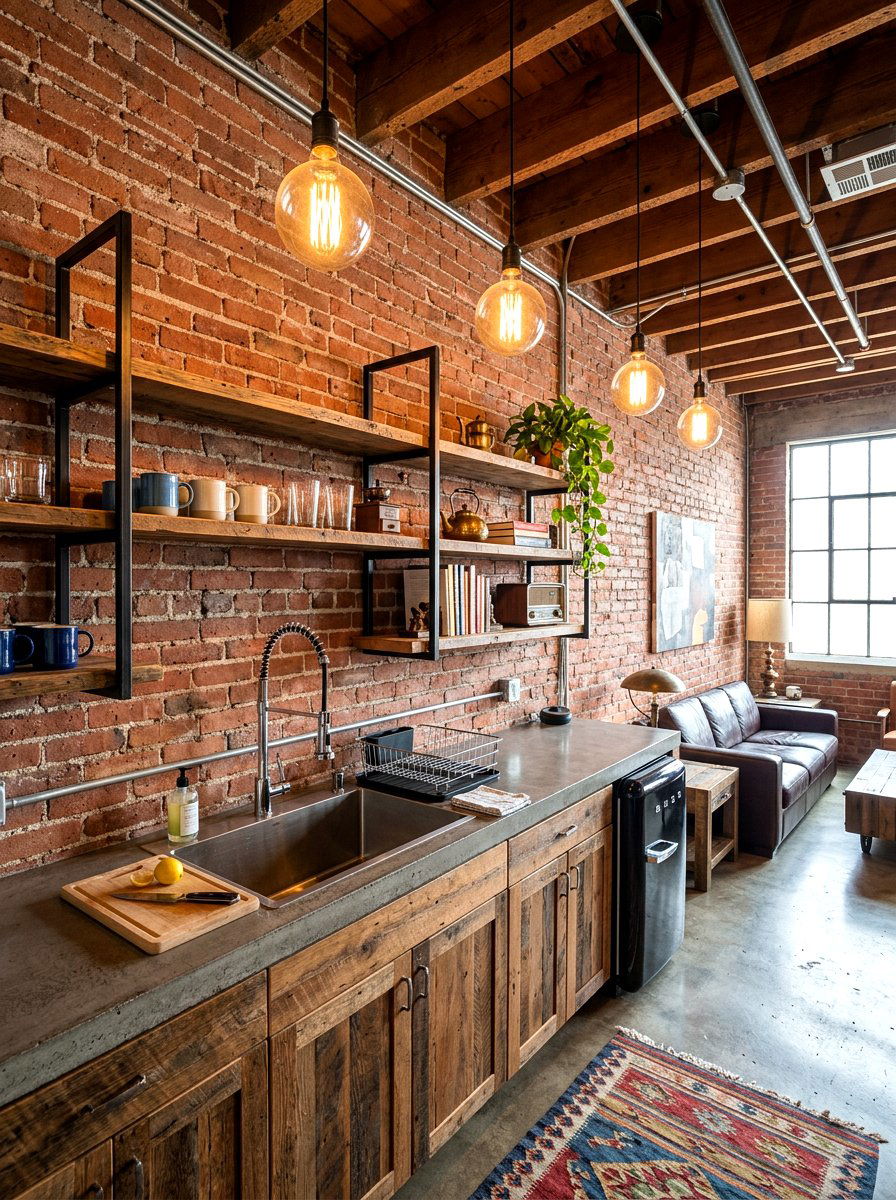 Industrial basement kitchenette - 30 basement kitchenette ideas