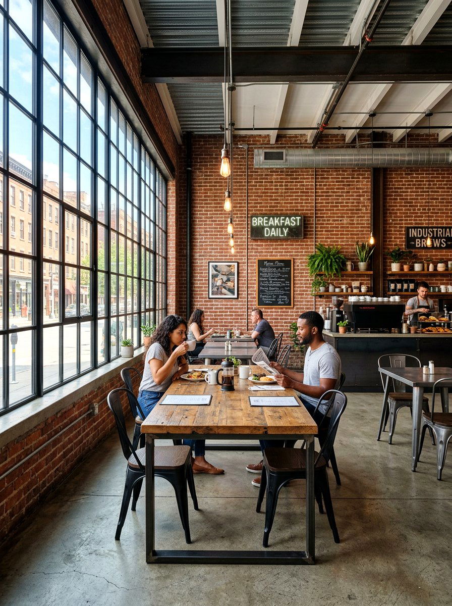 Industrial breakfast space - 30 bright breakfast room ideas