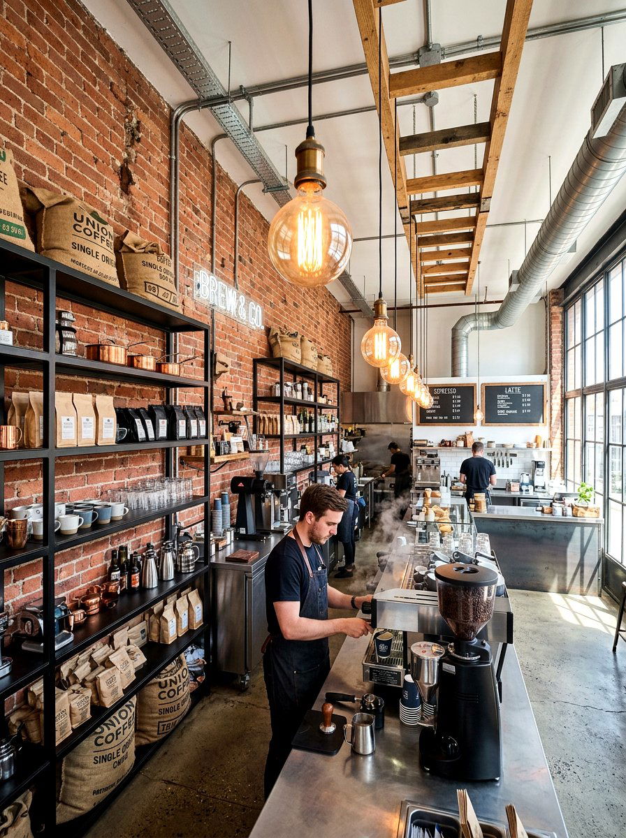 Industrial cafe kitchen - 30 home cafe kitchen ideas