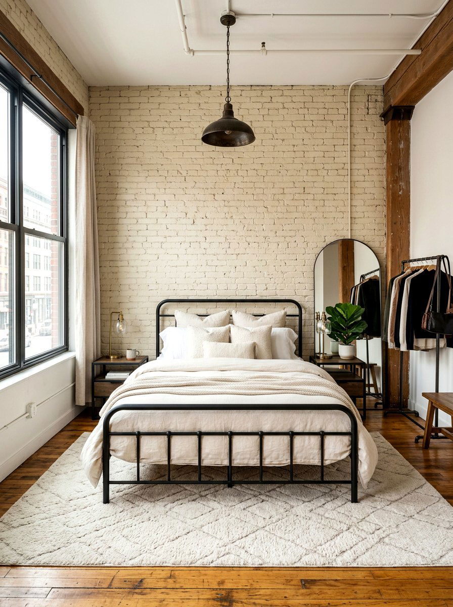 Industrial cream bedroom - 30 cream bedroom ideas