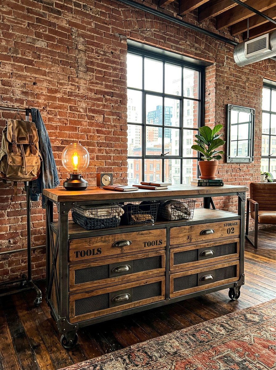 Industrial dresser look - 30 bedroom dresser styling ideas