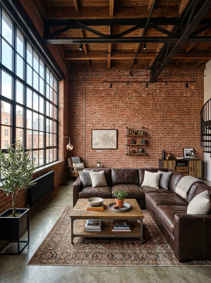 Industrial heritage living room - 30 heritage lounge room ideas