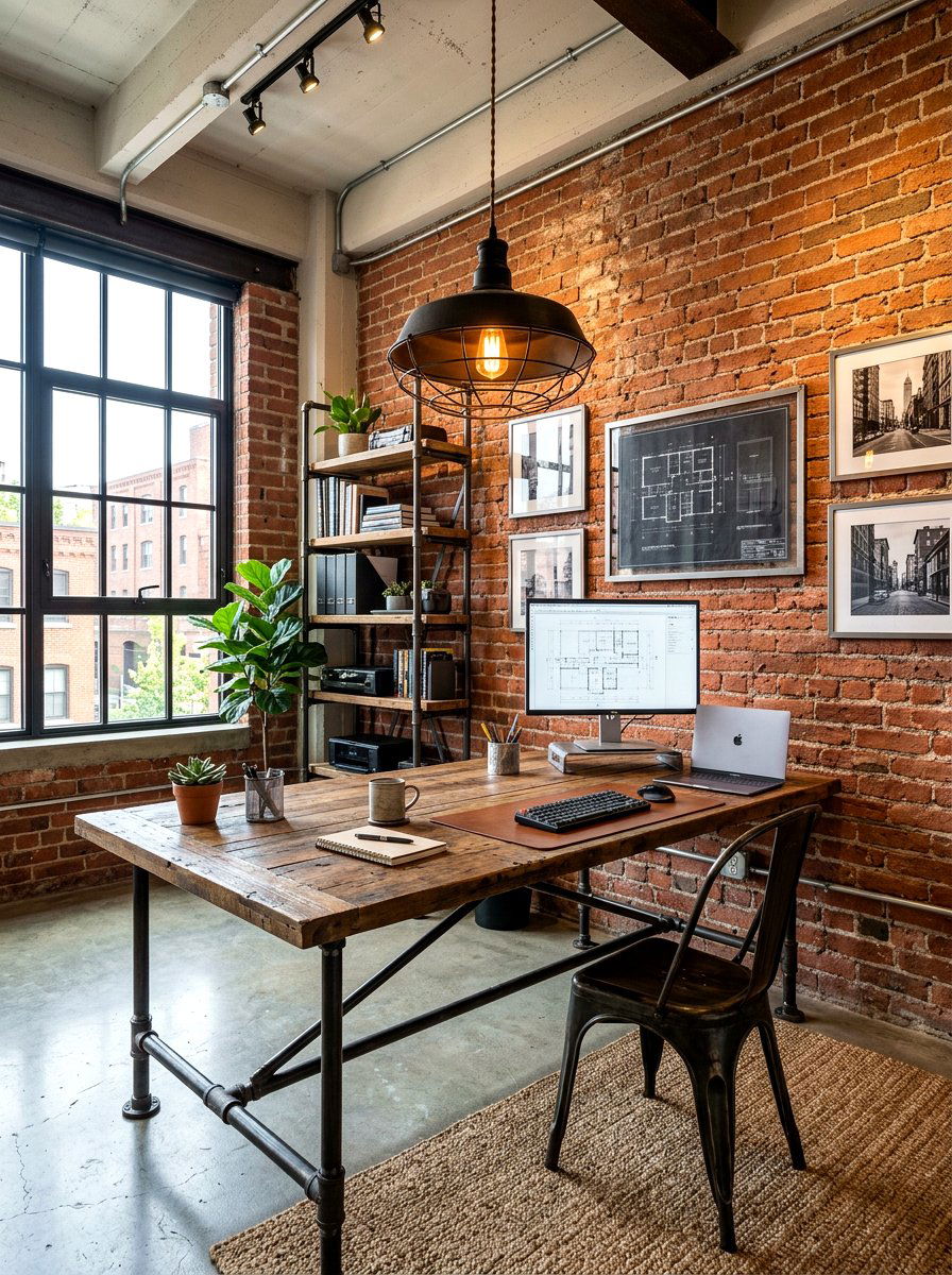 Industrial home office - 30 viral home office ideas