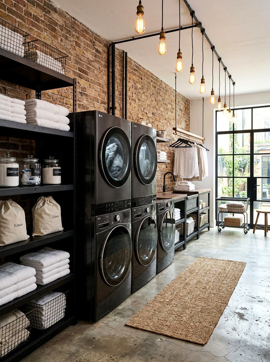 Industrial laundry room style - 30 modern laundry room ideas