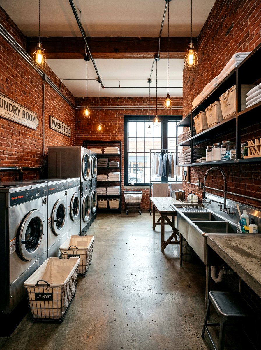 Industrial laundry room - 30 laundry room ideas