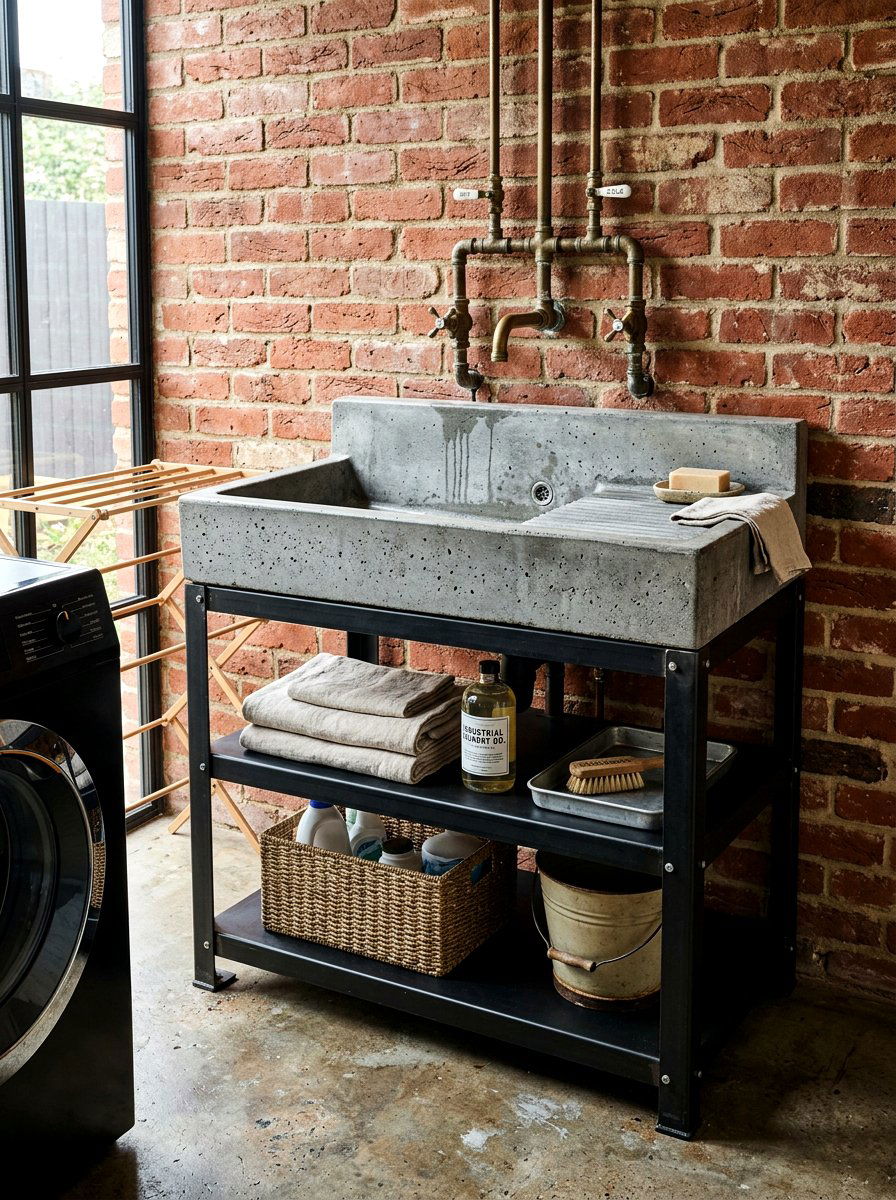 Industrial laundry sink cabinet - 30 utility sink cabinet ideas