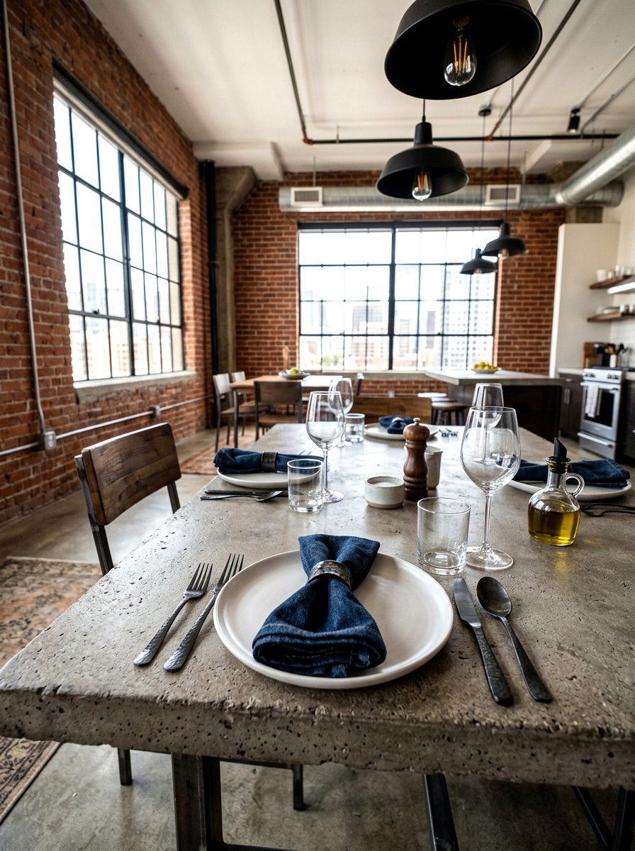 Industrial loft place setting - 30 place setting ideas