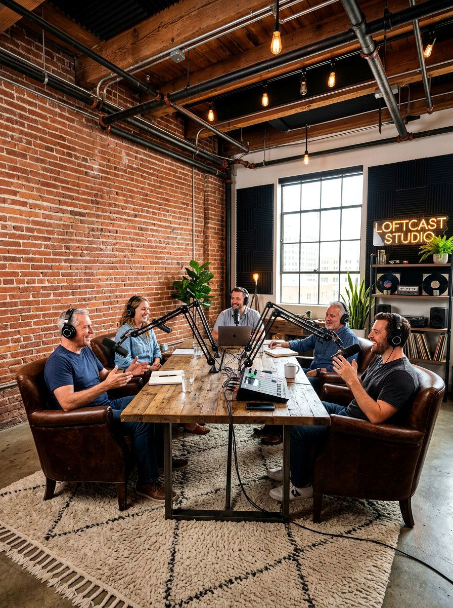 Industrial loft podcast room - 30 podcast room ideas