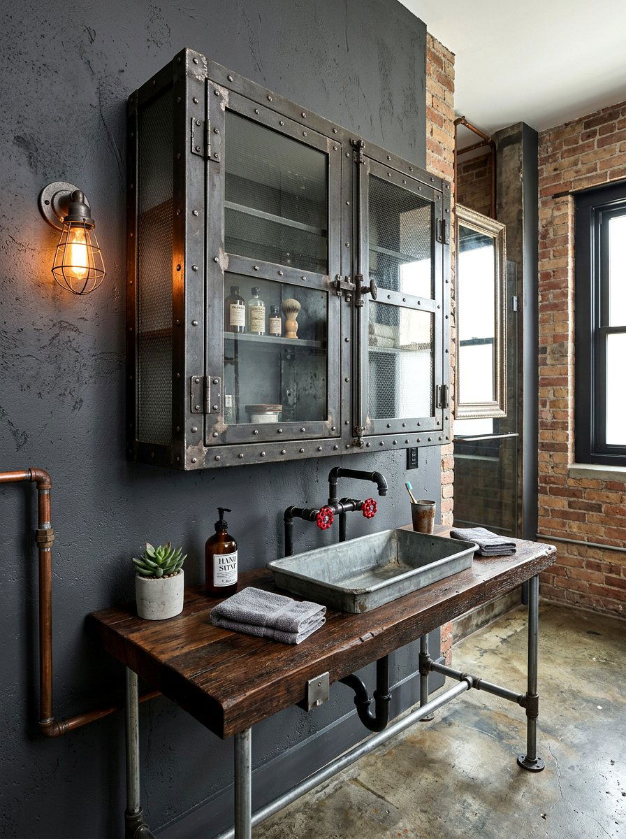 Industrial medicine cabinet - 30 medicine cabinet ideas
