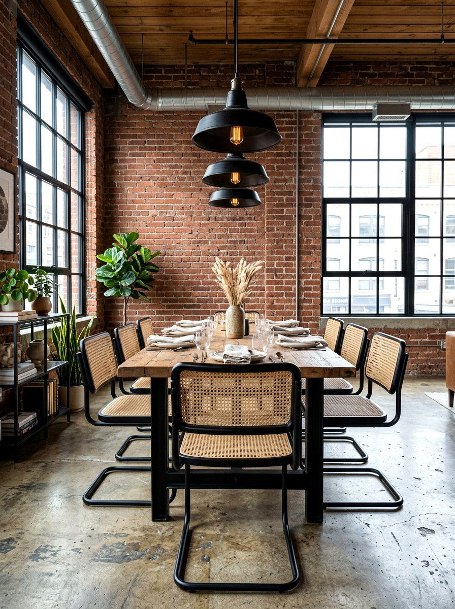 Industrial metal cane chairs - 30 cane dining chair ideas