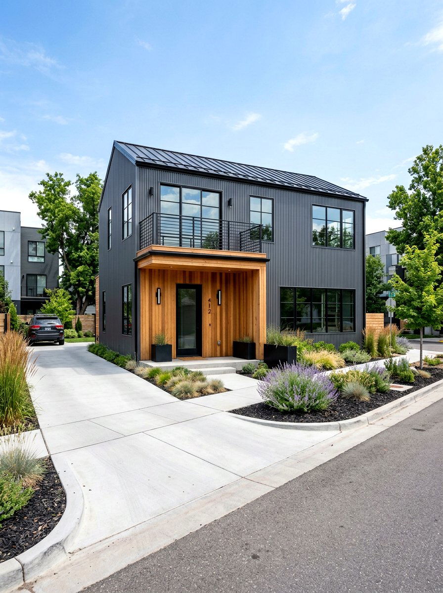 Industrial metal house exterior - 30 two story house exterior ideas