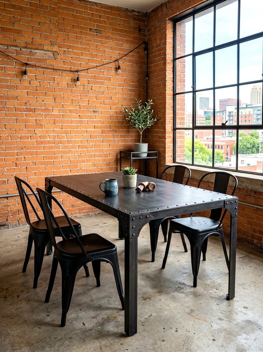 Industrial metal porch table - 30 porch coffee table ideas