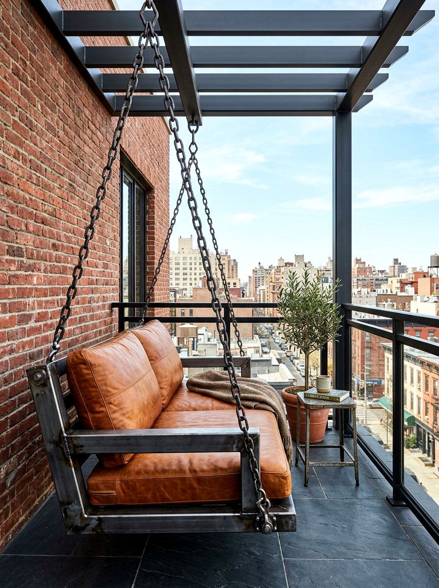 Industrial metal swing bed - 30 porch swing bed ideas