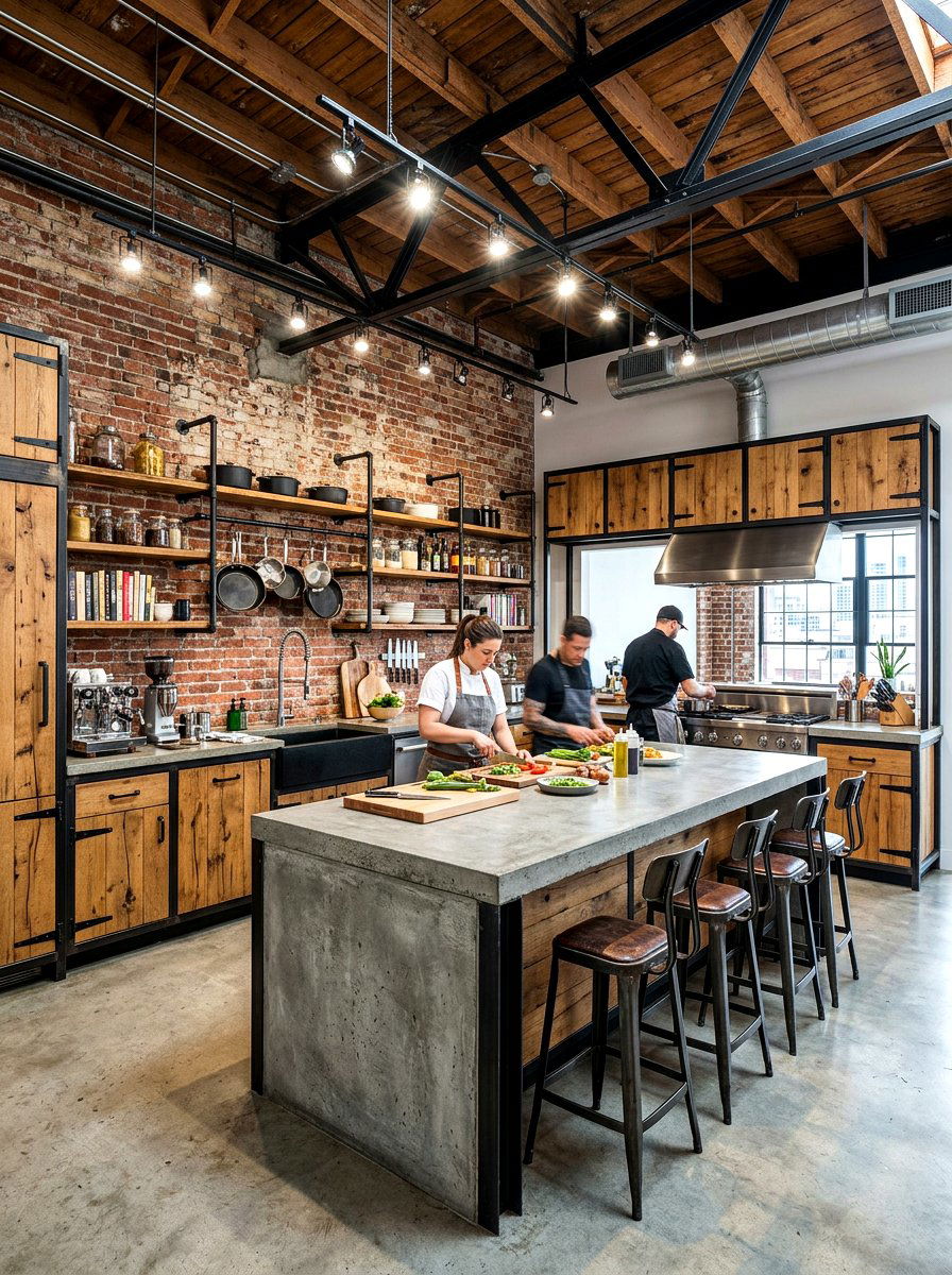 Industrial oak kitchen cabinets - 30 oak kitchen cabinet ideas