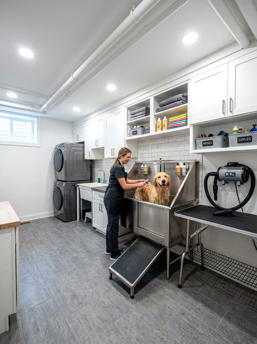 Industrial pet wash - 30 dog washing station ideas
