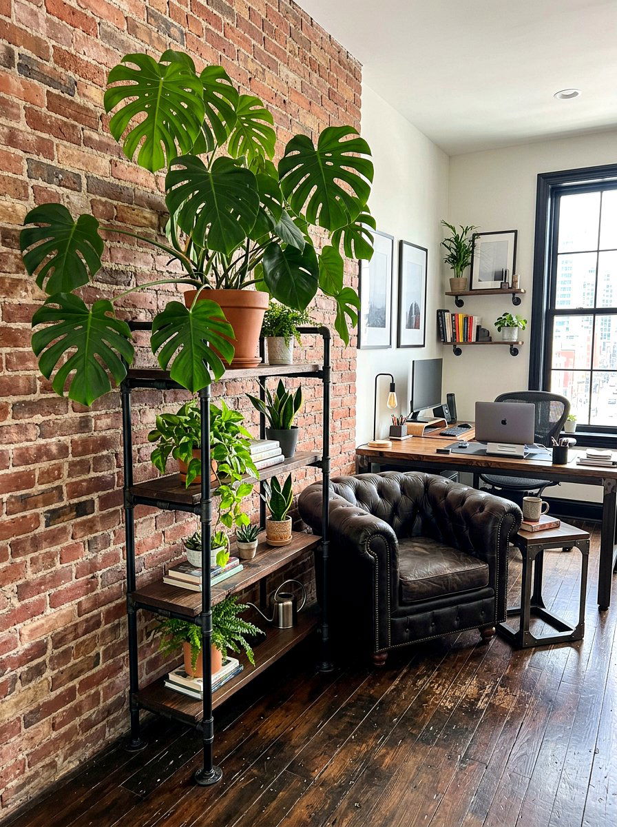 Industrial pipe plant stand - 30 plant stand ideas