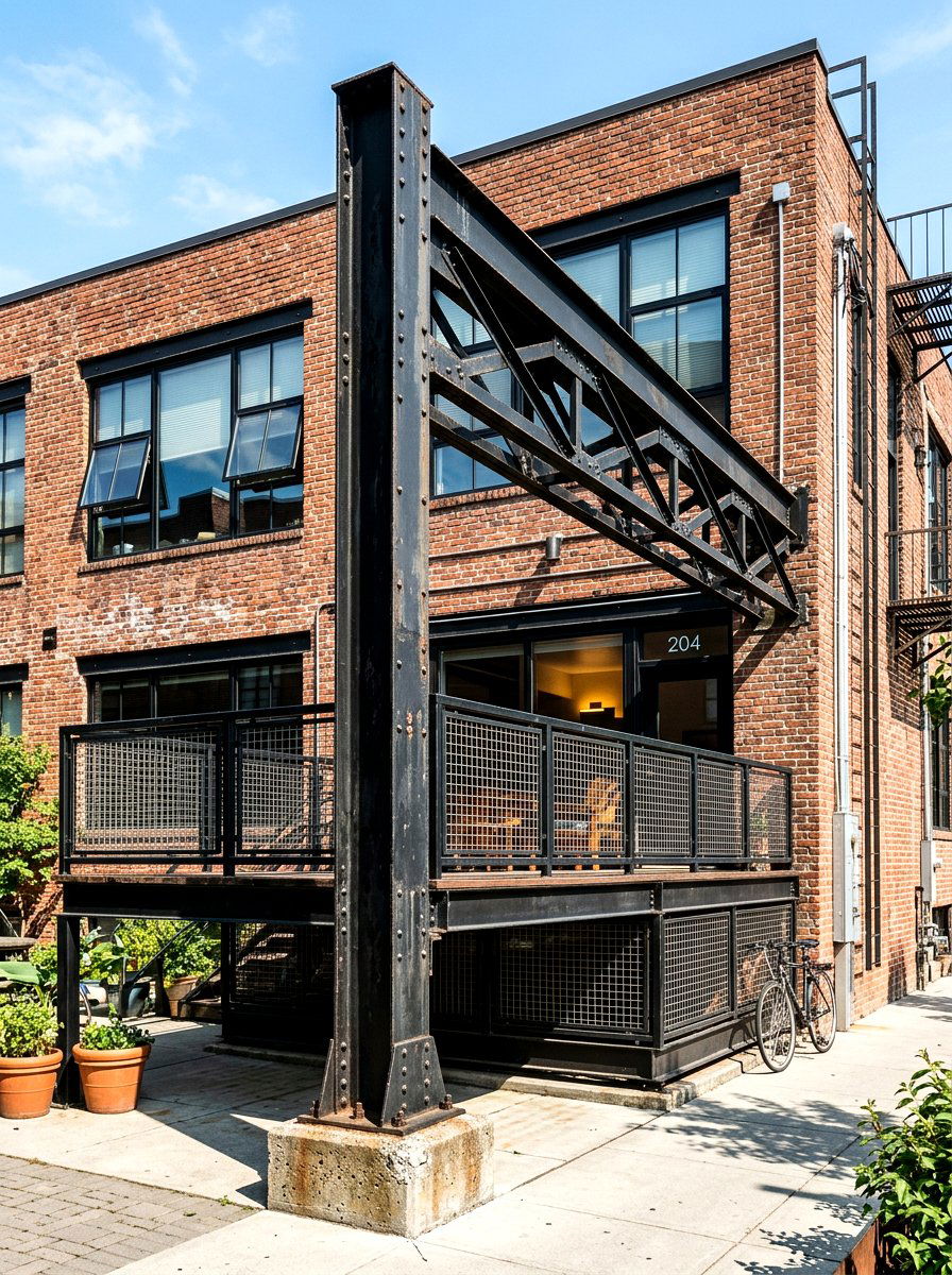 Industrial porch column - 30 porch column ideas