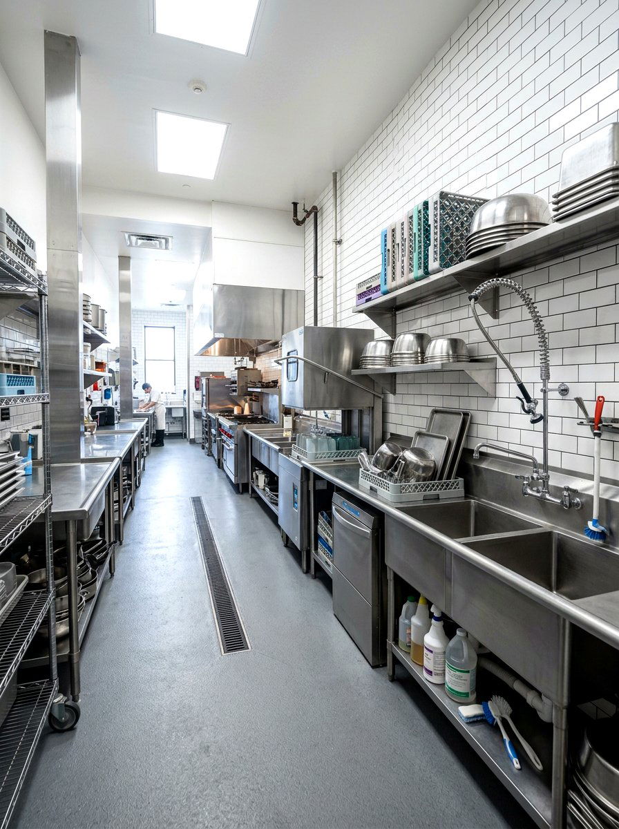 Industrial scullery - 30 hidden prep kitchen ideas