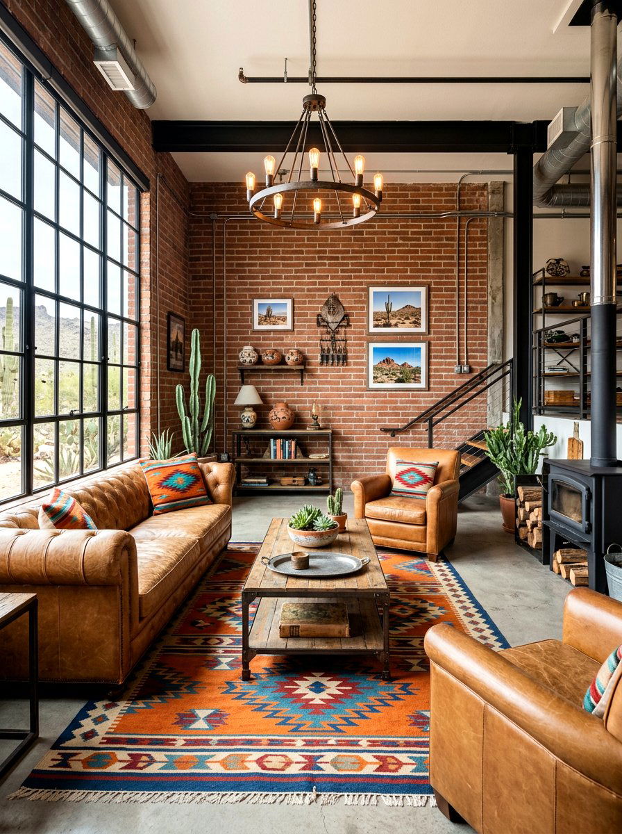 Industrial southwestern living room - 30 southwestern living room ideas