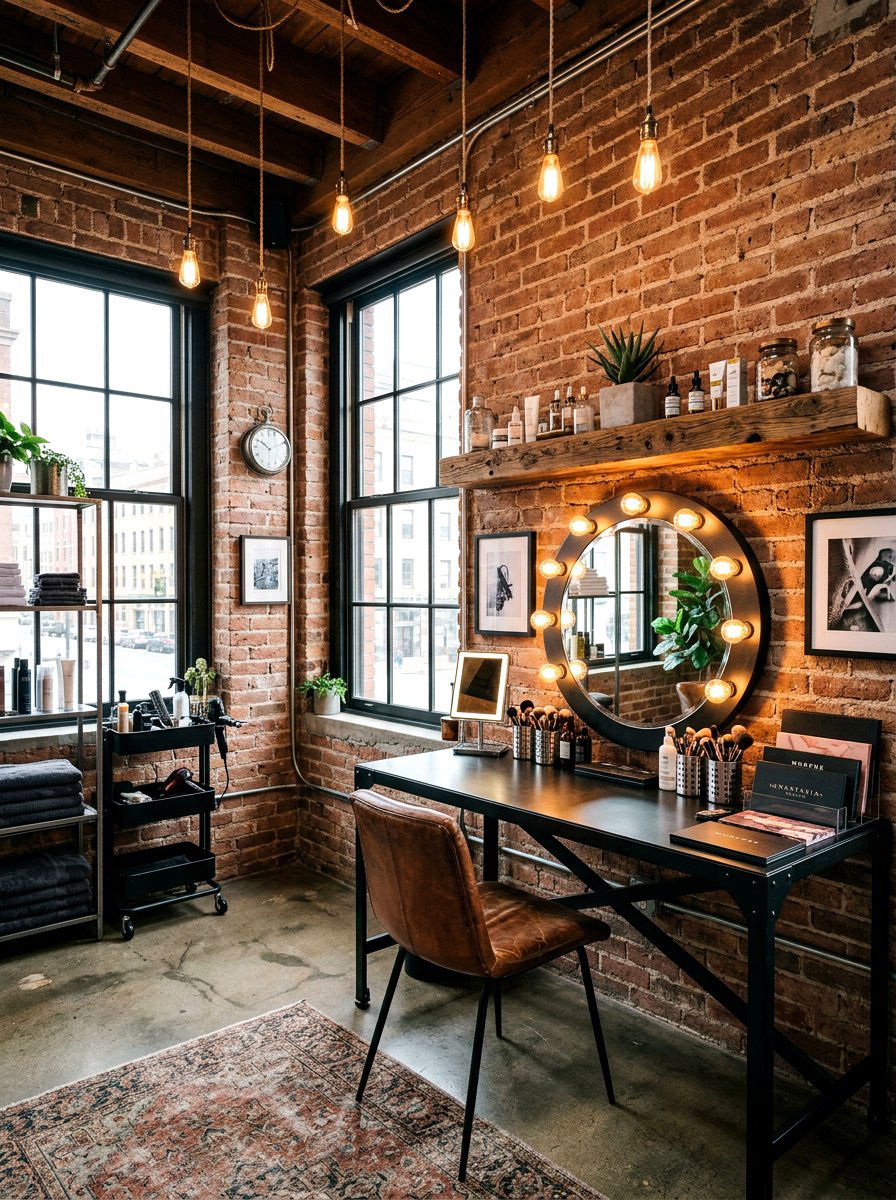 Industrial style beauty room - 30 beauty room ideas