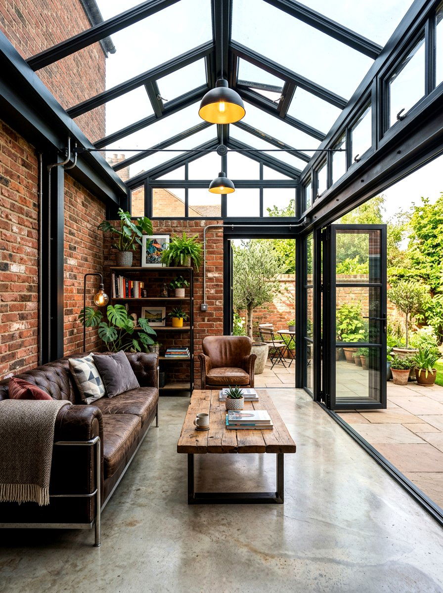 Industrial style conservatory - 30 conservatory ideas
