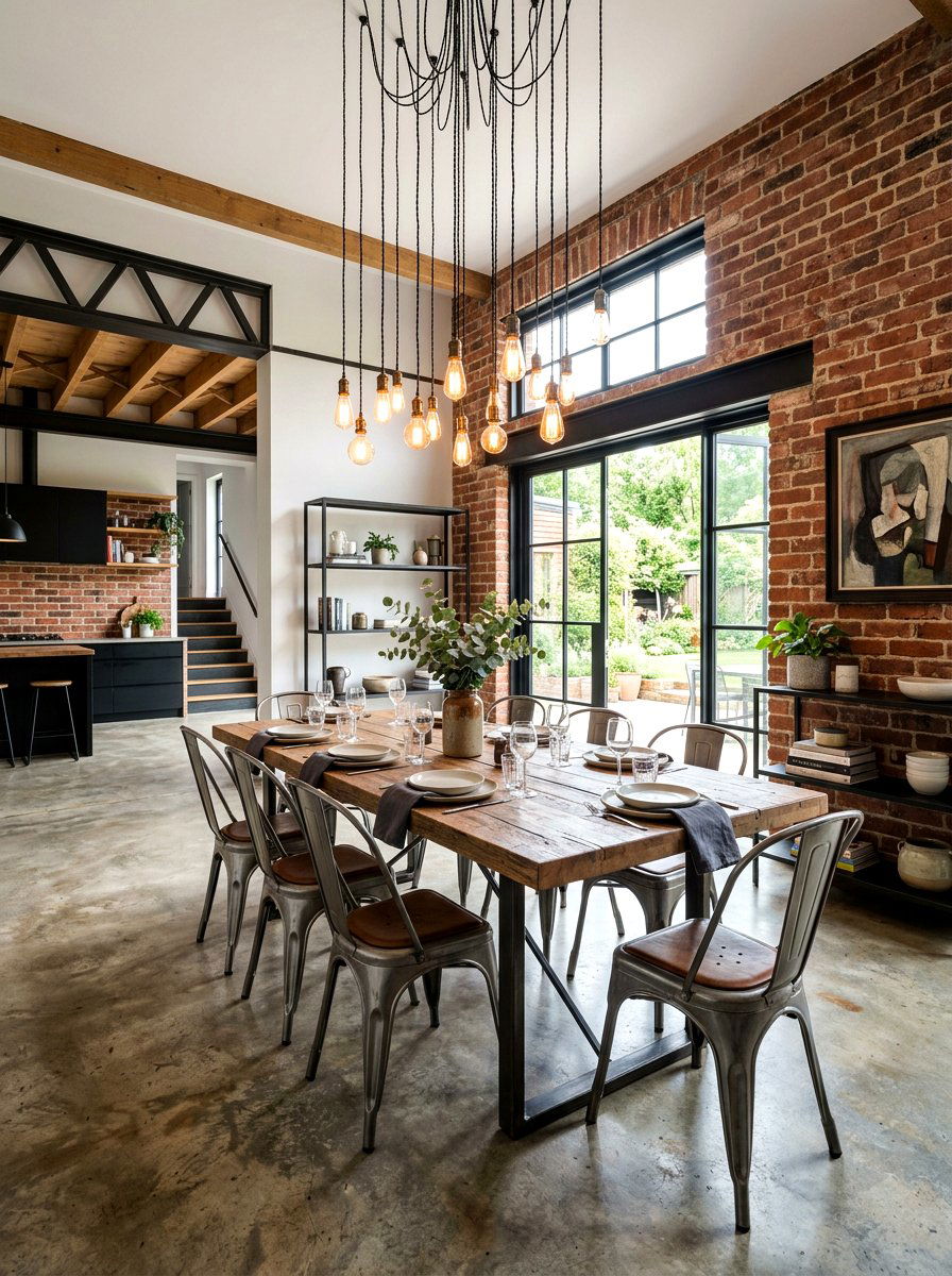 Industrial style villa dining - 30 villa dining room ideas