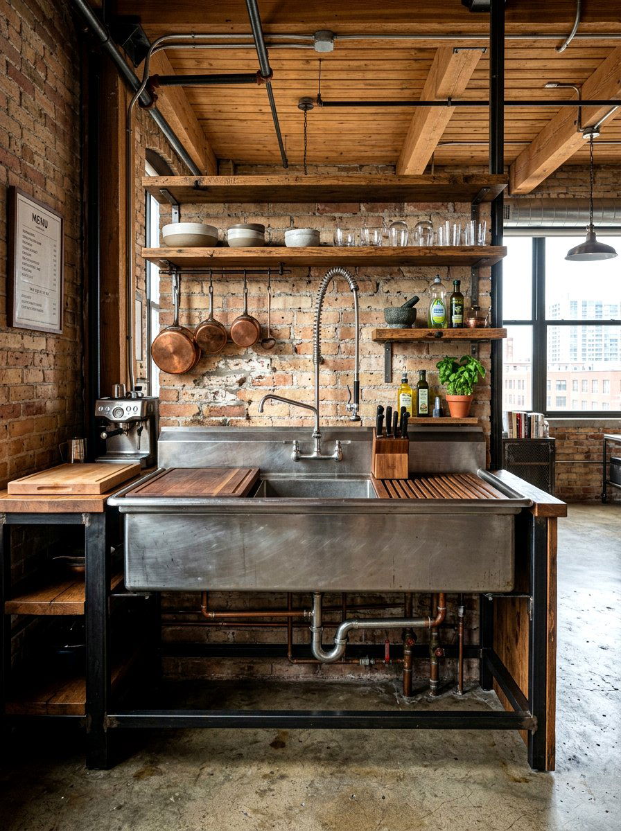Industrial workstation sink - 30 workstation sink ideas