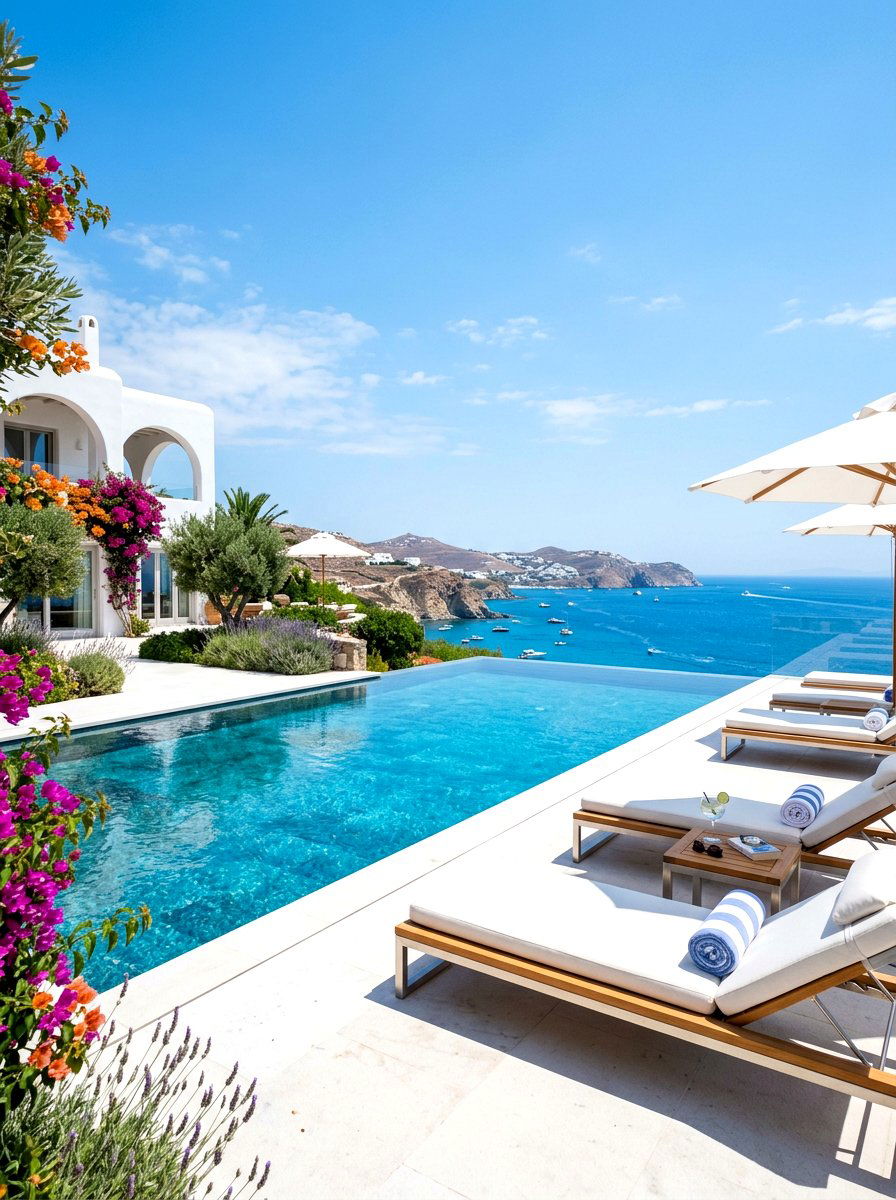 Infinity Edge Horizon Pool - 30 Mediterranean pool patio ideas