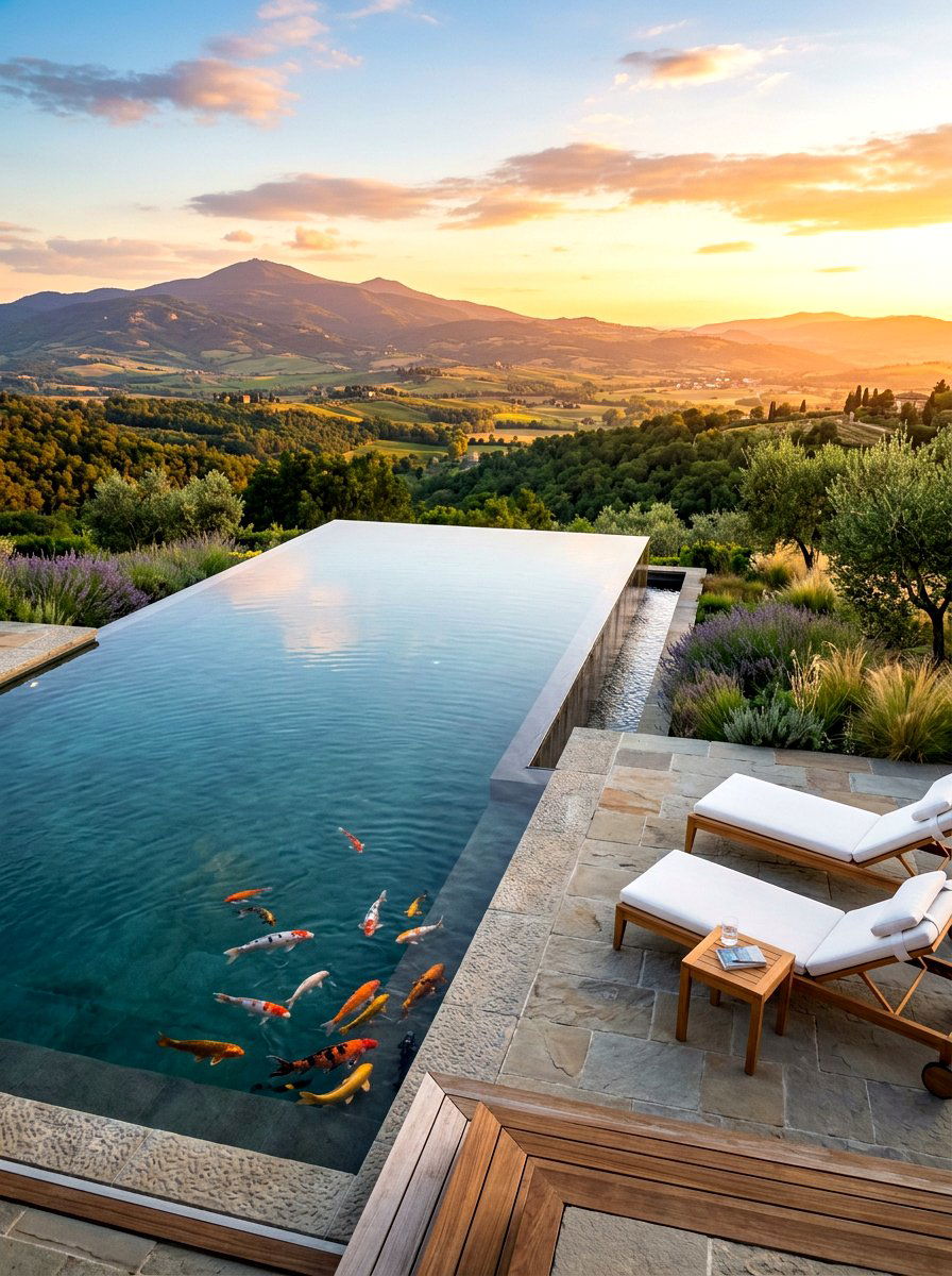 Infinity Edge Pond - 30 koi pond ideas