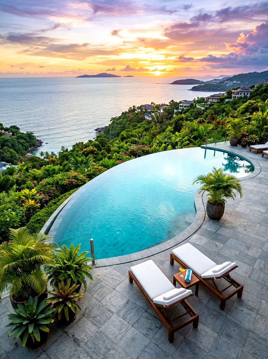 Infinity Edge Pool - 30 resort backyard pool ideas