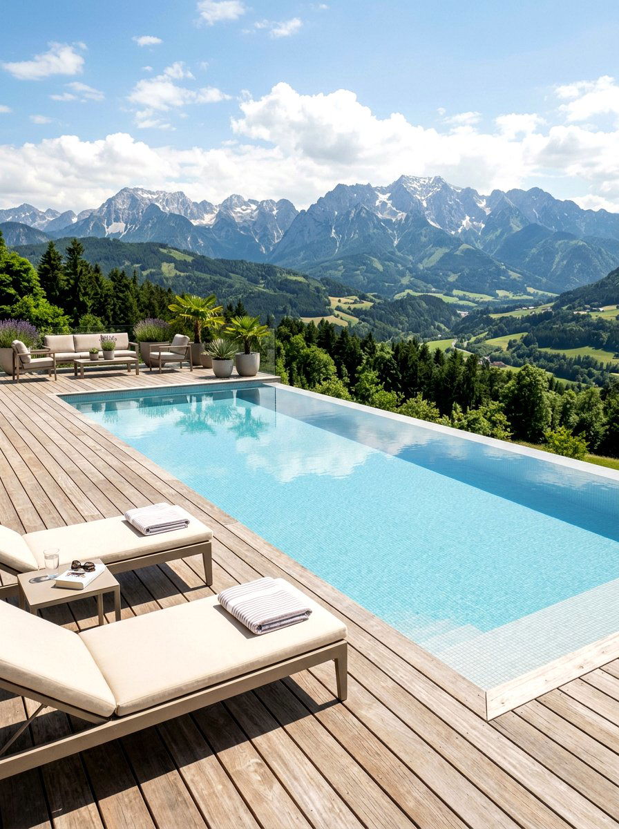 Infinity Edge Rectangular Pool - 30 rectangular pool ideas