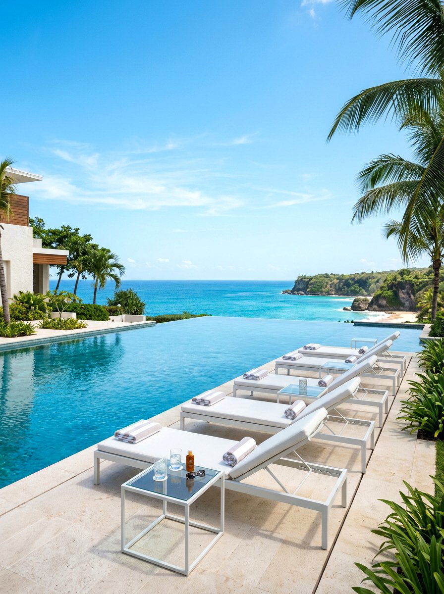 Infinity Pool Lounge - 30 poolside lounge ideas