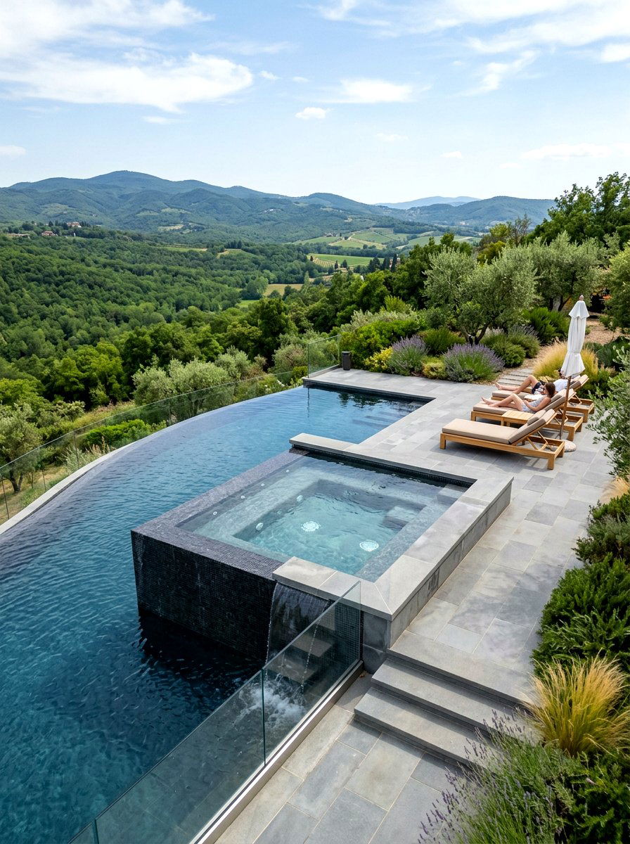 Infinity Spa Pool - 30 luxury pool ideas